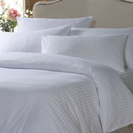 VE Polyester 4mm Stripe Flame Retardant 3/4 Single Duvet Cover