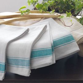 VE Glass Cloth With Green Stripe Design