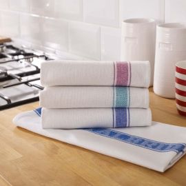 VE Glass Cloth With Striped Design - Assorted Colours