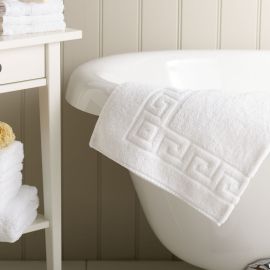 V700 Greek Key 100% Cotton Bath Mat