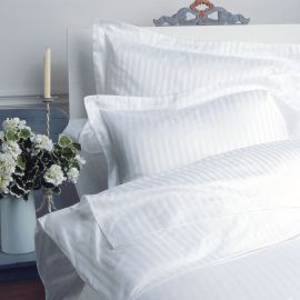 VV300 1cm Satin Stripe 100% Cotton Duvet Cover